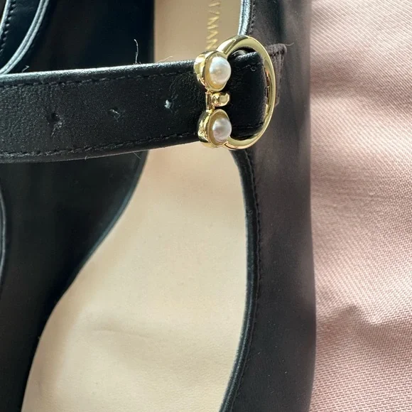 Stuart Weitzman Black Pointed-Toe Flats - Picture 4 of 8